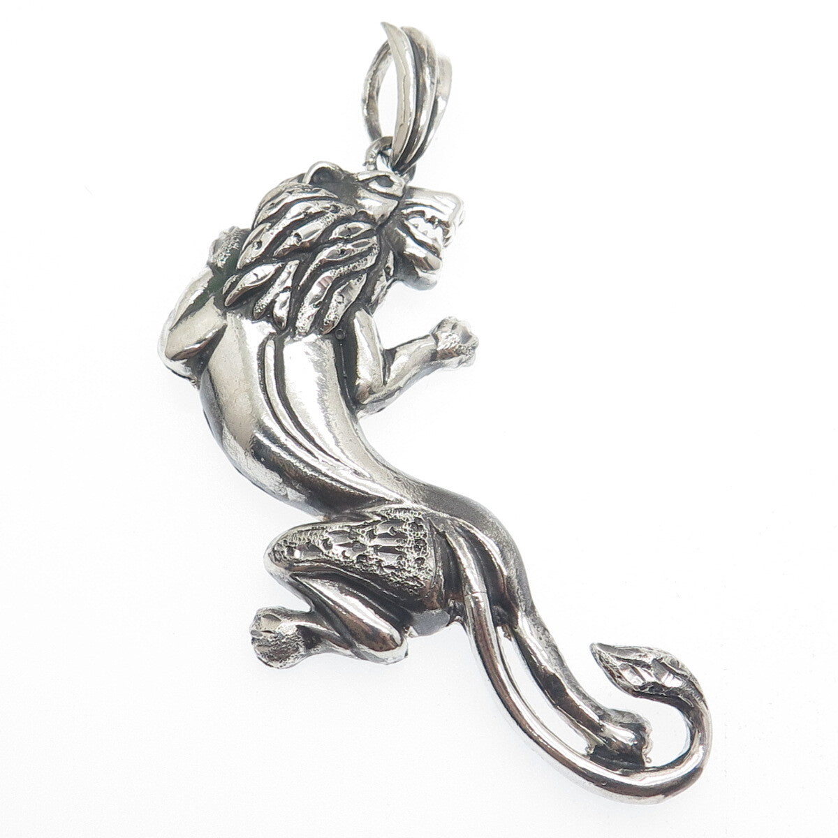 FRENCH & FRANKLIN 925 Sterling Silver Vintage Lion Oxidized Pendant