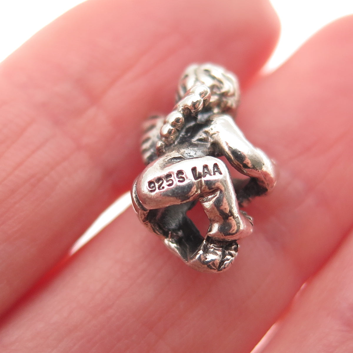 Trollbeads LAA 925 Sterling Silver Cherub Slide Bead Charm