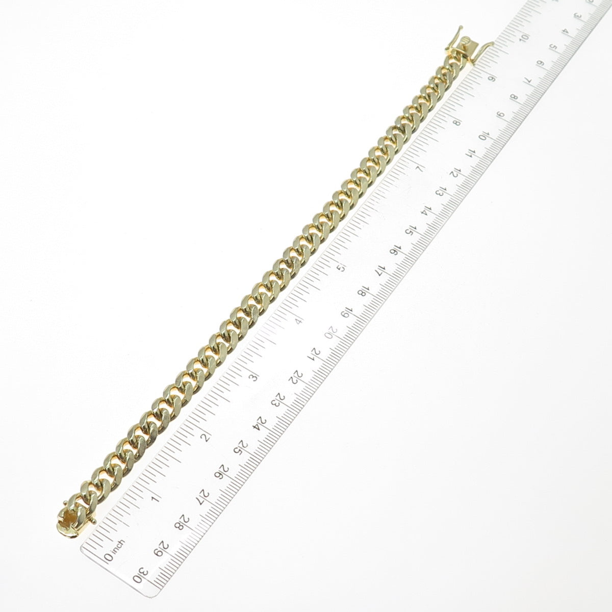 925 Sterling Silver Gold Plated Cuban Link Bracelet 8.75"