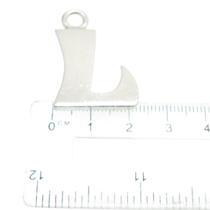 800 Silver Vintage Egypt Letter "L" Initial Pendant