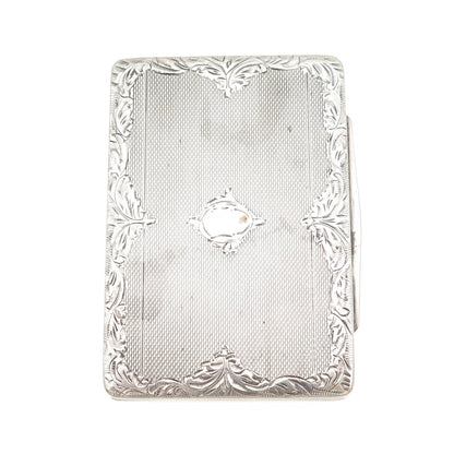 800 Silver Antique Art Deco Austria KTA Artisan Engraved Cigarette Case