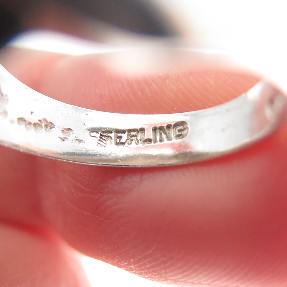 925 Sterling Silver Vintage Modernist Bypass Ring Size 7.25