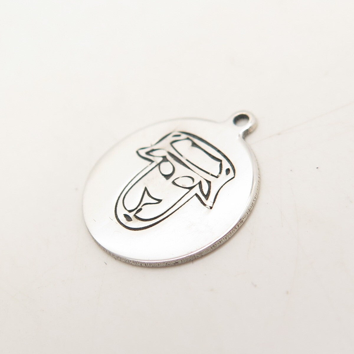 925 Sterling Silver USA Two In Town Sheep Charm Pendant