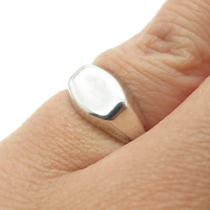 925 Sterling Silver Vintage Signet Ring Size 4.25