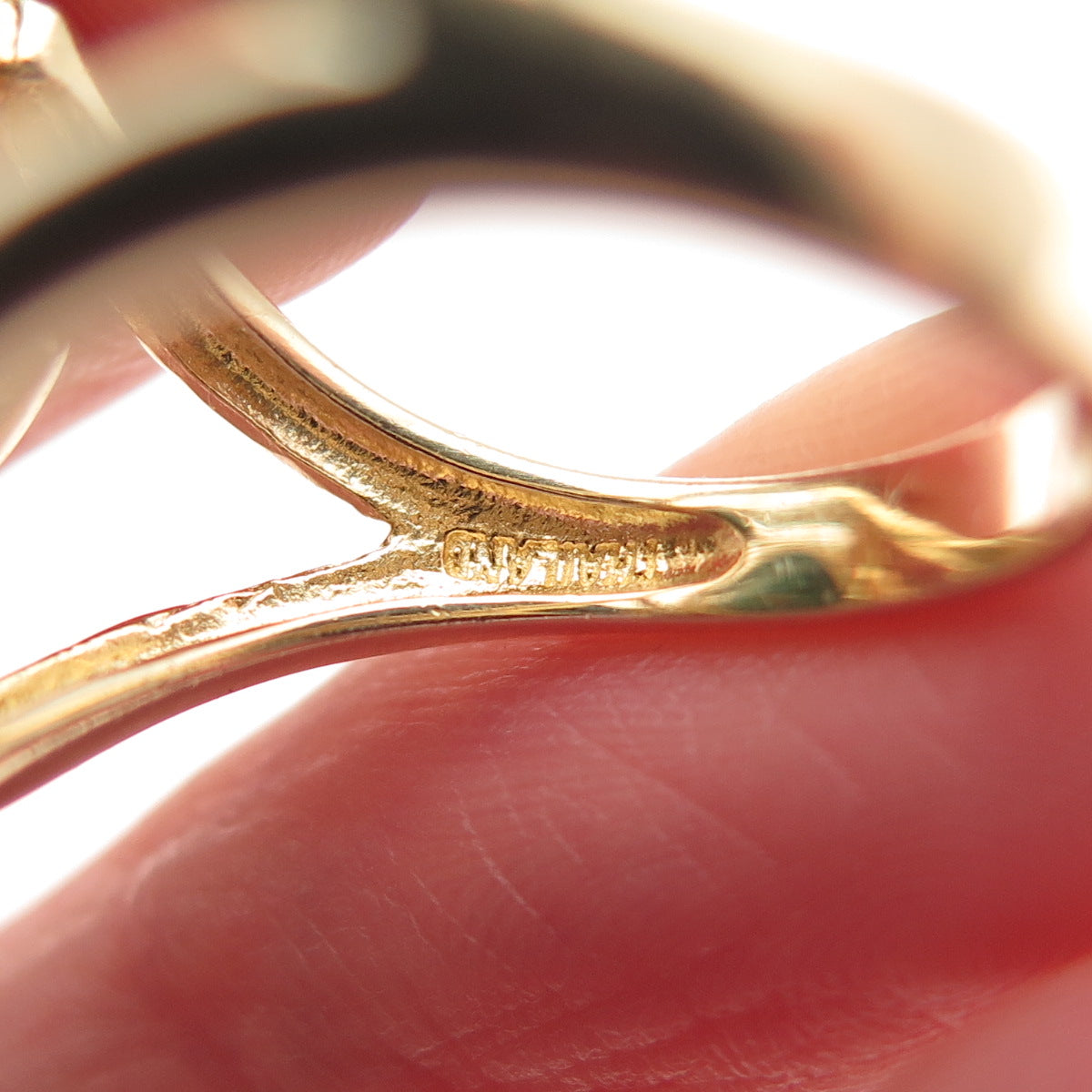 925 Sterling Silver Gold Plated Vintage Real Diamond & Emerald Ring Size 8