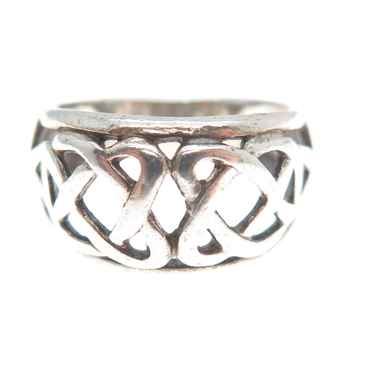SOLVAR 925 Sterling Silver Vintage Ireland Dublin Celtic Ring Size 5