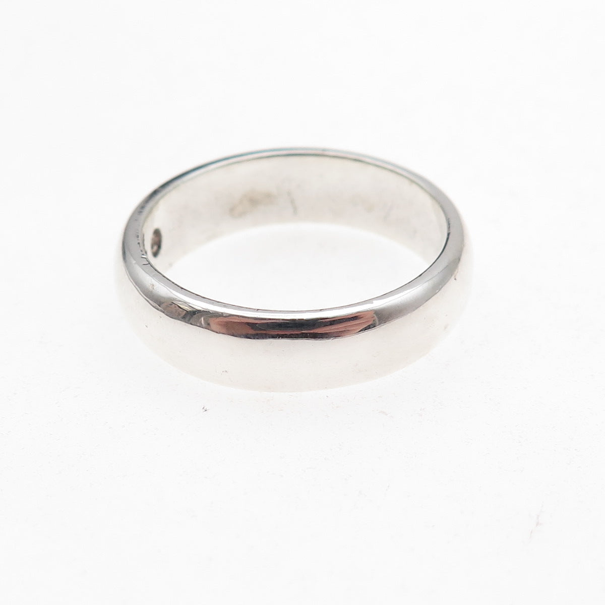 925 Sterling Silver Vintage Classic Wedding Band Ring Size 10.75