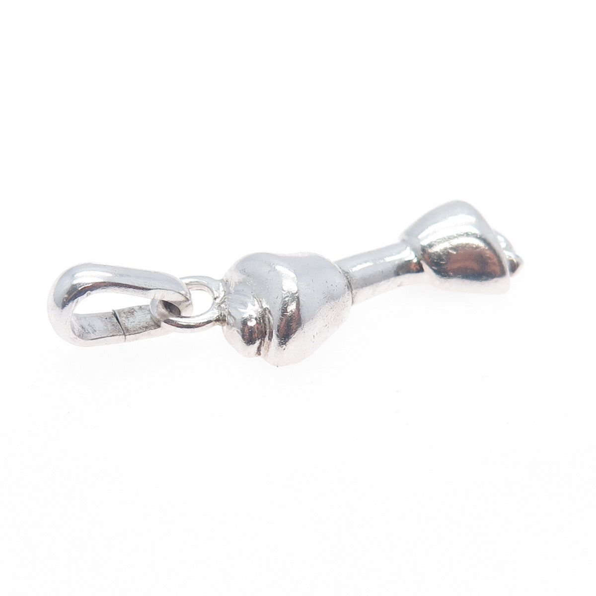925 Sterling Silver Vintage FAC 1997 Rawhide Bone Charm Pendant