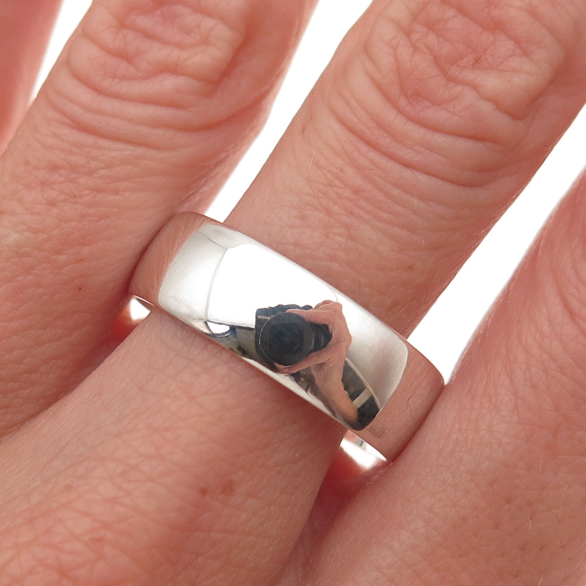 925 Sterling Silver Vintage Classic Wedding Band Ring Size 12.25