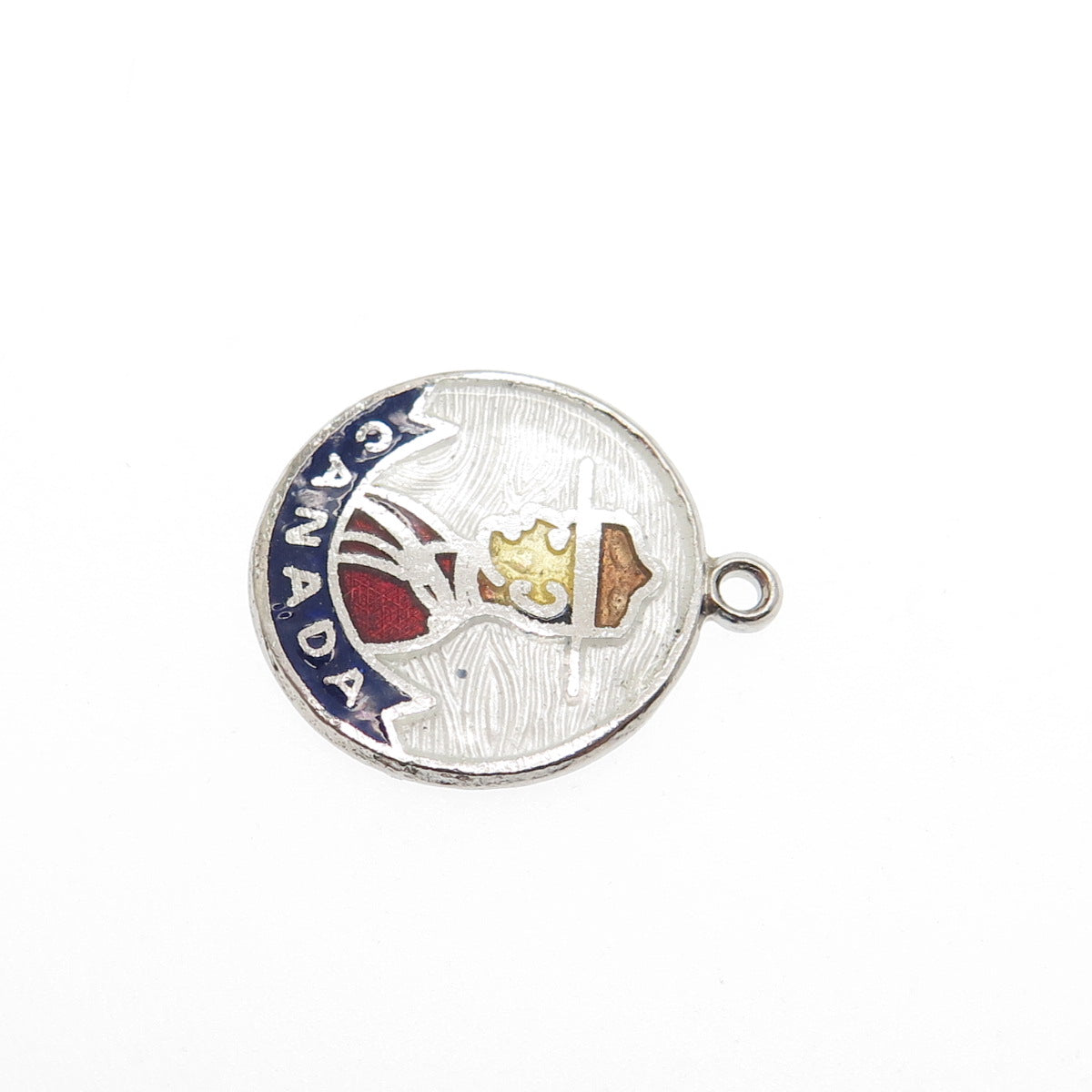 BREADNER CO. 925 Sterling Silver Vintage Enamel Canada Guard Minimalist Pendant