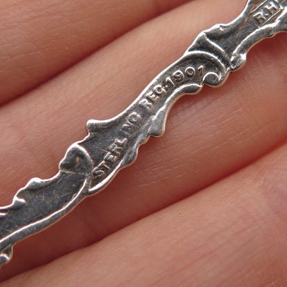 925 Sterling Silver Antique 1901 RH Enamel Montreal Coffee Spoon