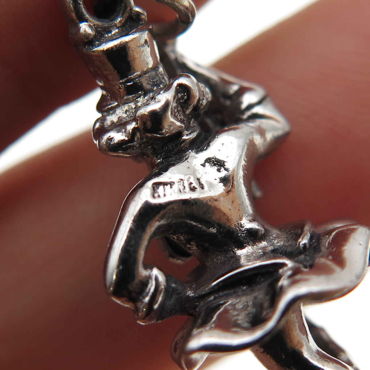 925 Sterling Silver Vintage Enamel Grand Marshall Parade 3D Charm Pendant