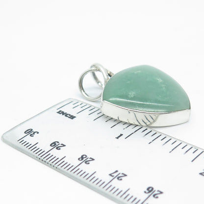 925 Sterling Silver Vintage GIL Mexico Real Aventurine Pendant