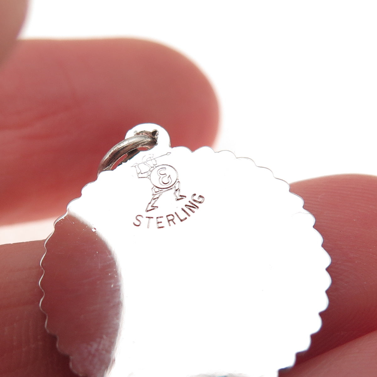Elco 925 Sterling Silver Vintage Good Luck Clover Charm Pendant