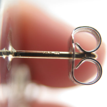 GG ORG DESIGNER Sterling 14K Gold Posts Vintage Jasper & Onyx Scarab Earrings