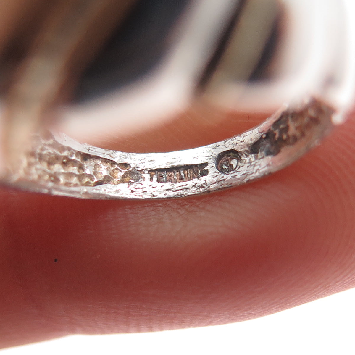 14K Gold 925 Sterling Silver Vintage Modernist Ring Size 4.25