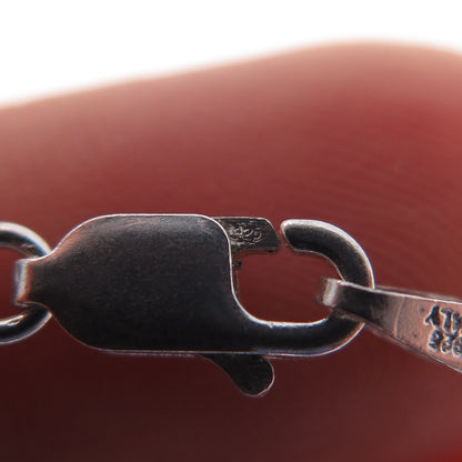 925 Sterling Silver Vintage Italy Twisted Rope Chain Necklace 18"