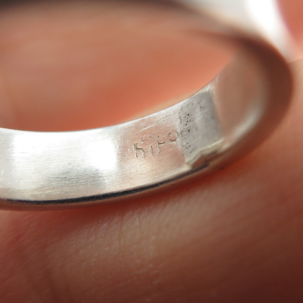 Old Pawn Sterling Silver Vintage Southwestern Kingman Turquoise Ring Size 6.75