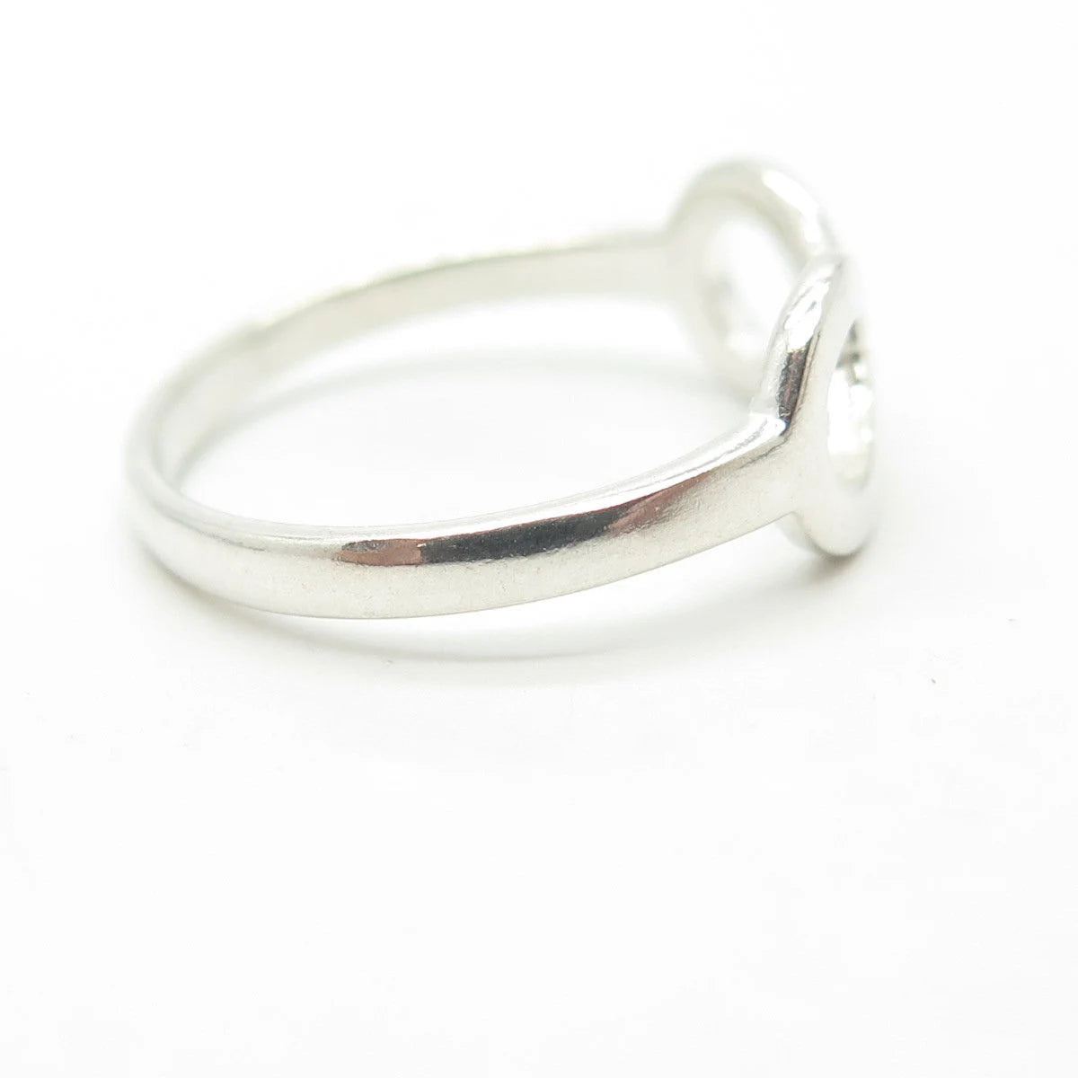925 Sterling Silver Vintage Infinity Cocktail Ring Size 8