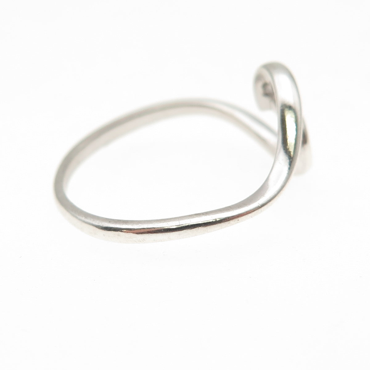 925 Sterling Silver Vintage Wave Ring Size 7.25