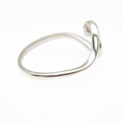 925 Sterling Silver Vintage Wave Ring Size 7.25