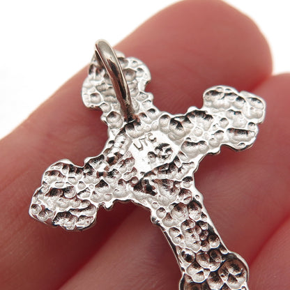925 Sterling Silver 2-Tone Vintage Crucifix Cross Slide Charm Pendant