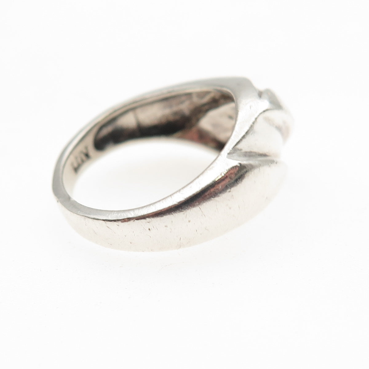 Chapal Zenray 925 Sterling Silver Vintage Modernist Oxidized Ring Size 5