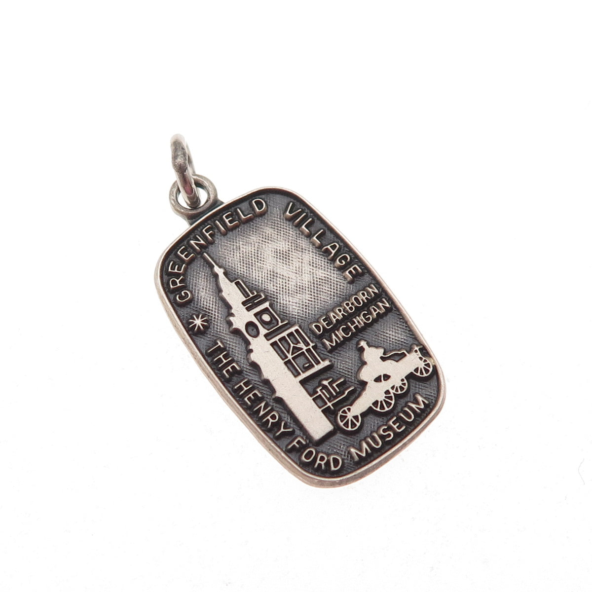 925 Sterling Silver Vintage Greenfield Village The Henry Ford Museum Pendant