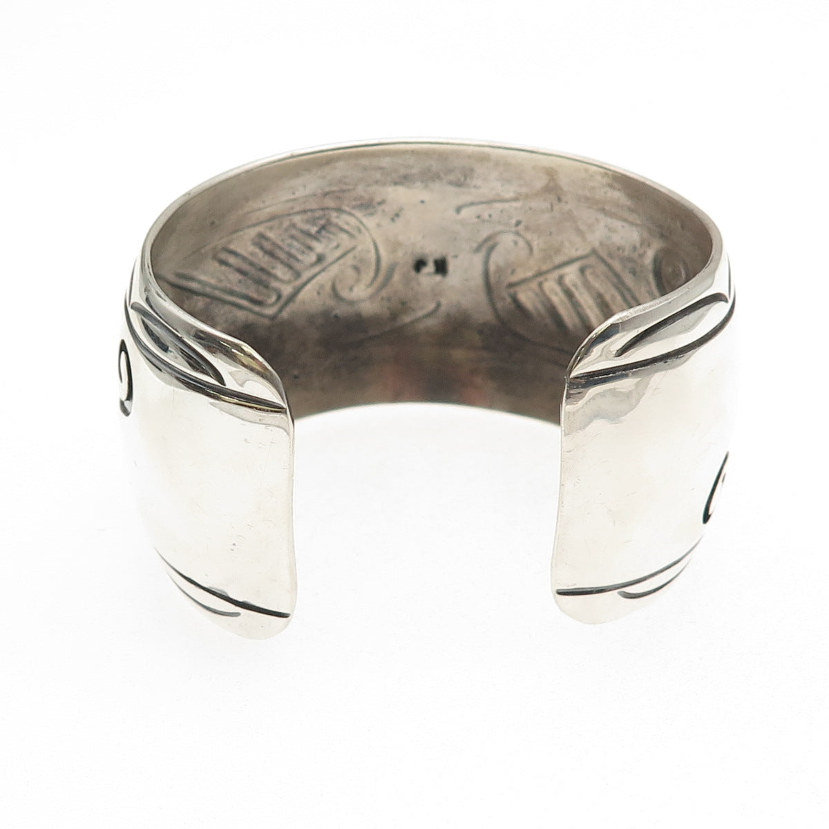 Kelvis Josh Navajo Old Pawn Sterling Silver Vintage Adjustable Bracelet 6.75"