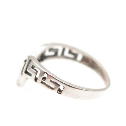 925 Sterling Silver Vintage V-Shape Oxidized Ring Size 6.5