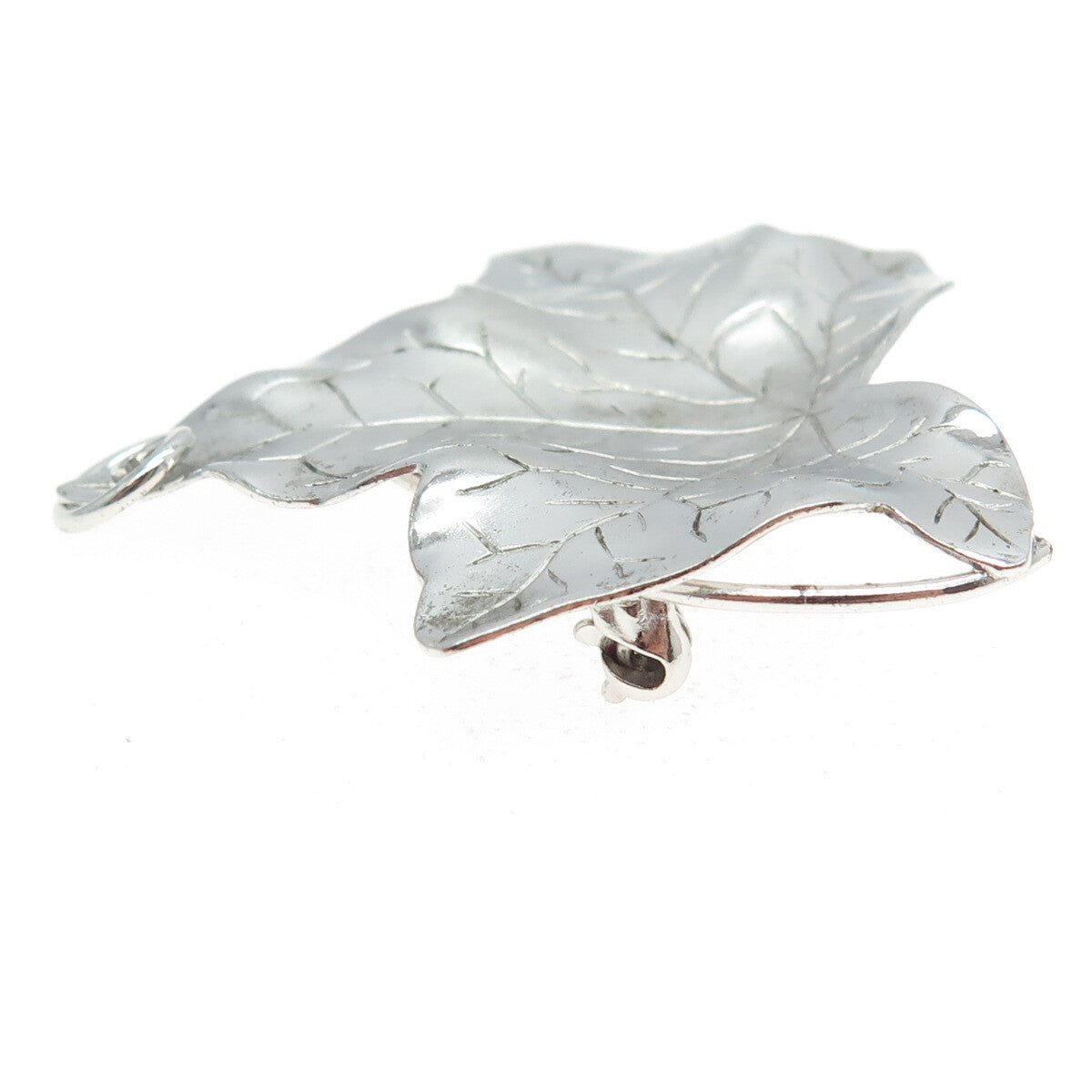 CARL ART 925 Sterling Silver Vintage Maple Leaf Pin Brooch / Pendant