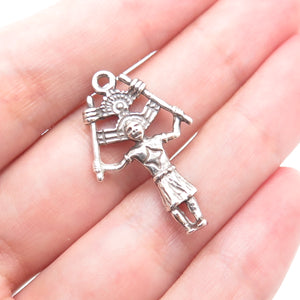 Old Pawn Sterling Silver Vintage Indian Chief Kachina Doll Mini Charm Pendant