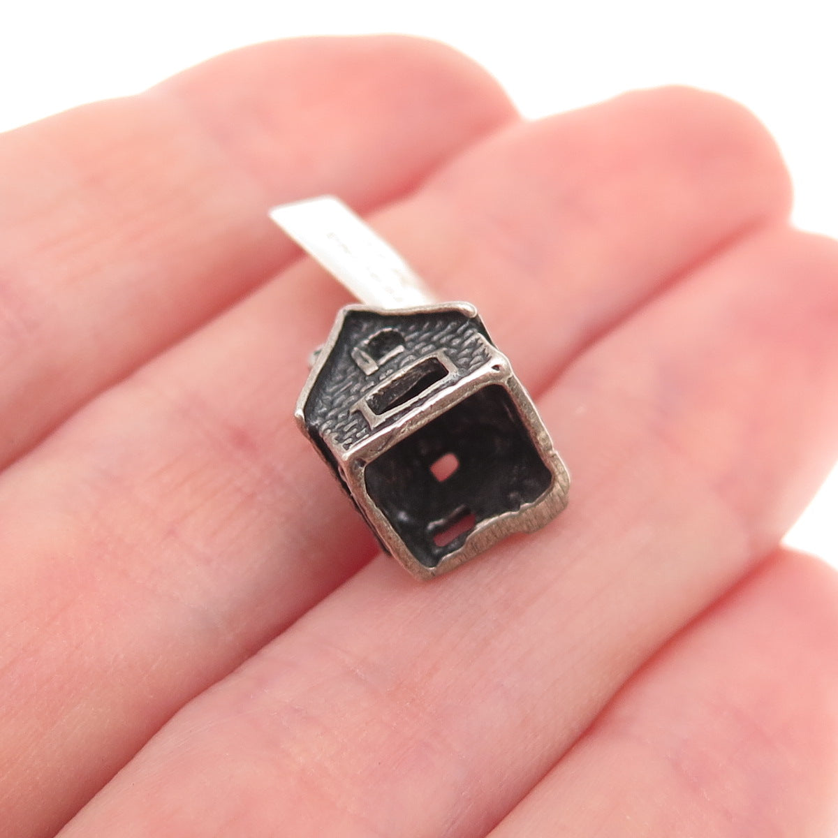Bell Trading Post 925 Sterling Silver Vintage Cottage Texas 3D Charm Pendant