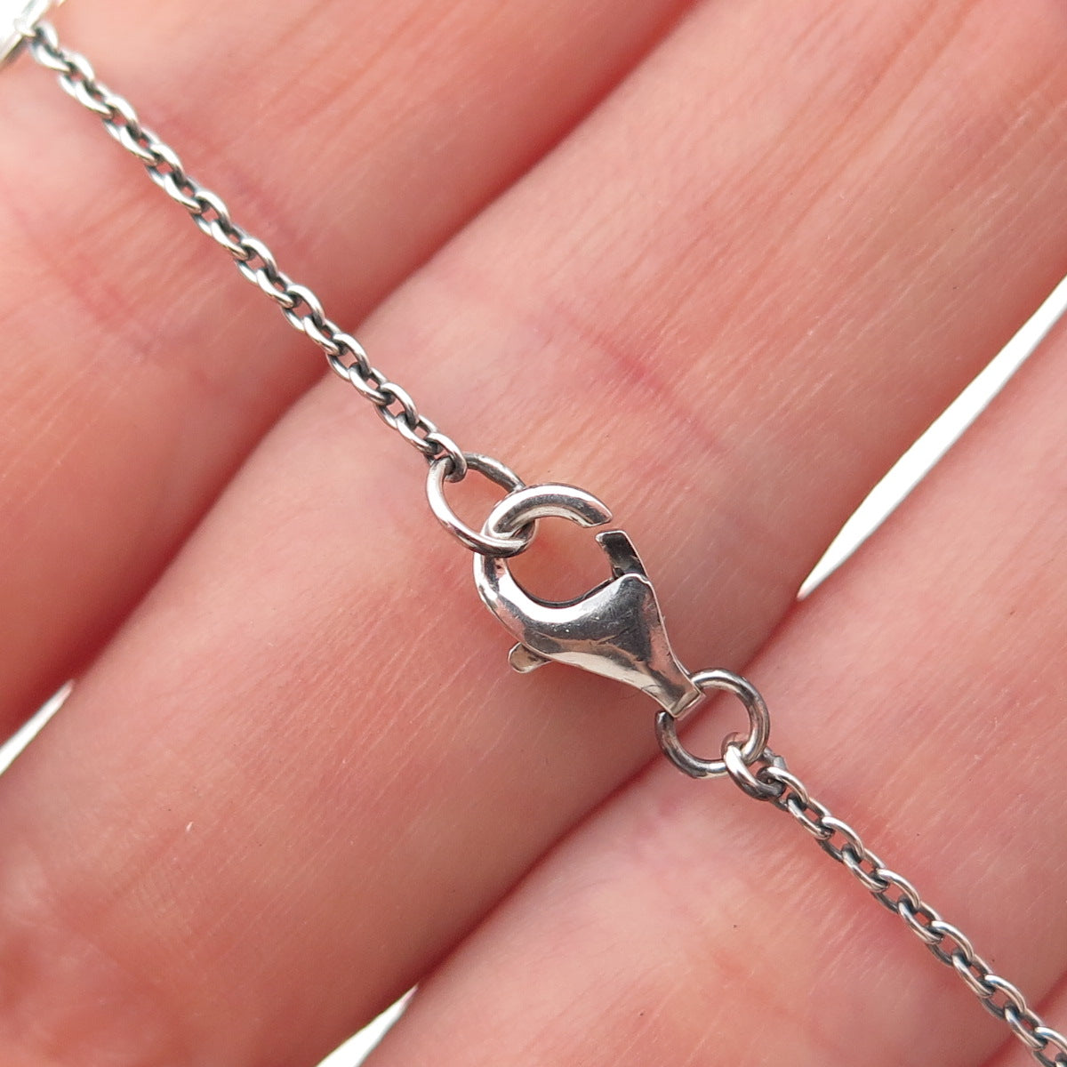 Kit Heath 925 Sterling Silver 2008 Celtic Heart Cable Chain Necklace 16-18"