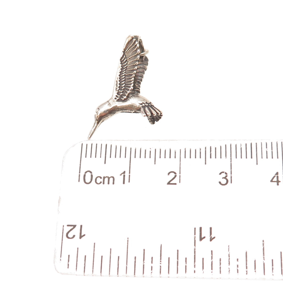 Sunwest Old Pawn 925 Sterling Silver Vintage Hummingbird Tribal Charm Pendant