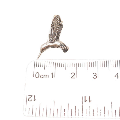 Sunwest Old Pawn 925 Sterling Silver Vintage Hummingbird Tribal Charm Pendant