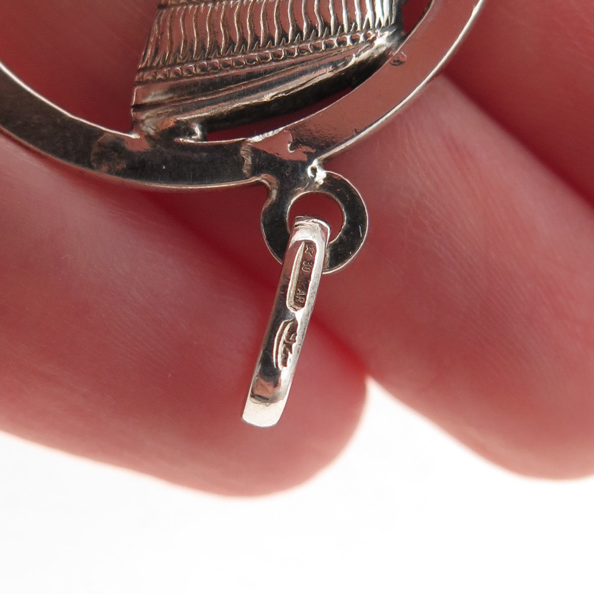 925 Sterling Silver Vintage Italy Egyptian Nefertiti Charm Pendant