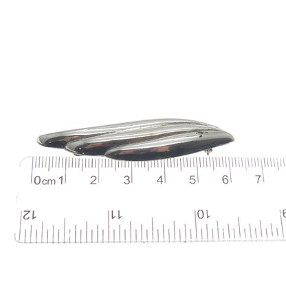 925 Sterling Silver Vintage Modernist Wing Pin Brooch