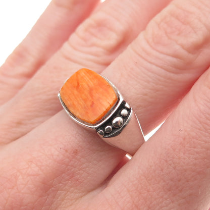 Waldeck 925 Sterling Silver Vintage Real Spiny Oyster Shell Ring Size 8.25