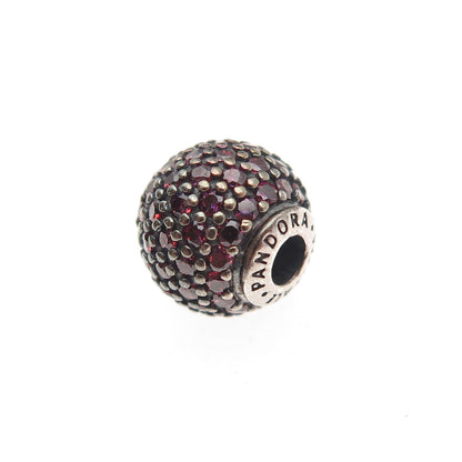 Pandora 925 Sterling Silver Purple C Z Essence Passion Slide Bead Charm