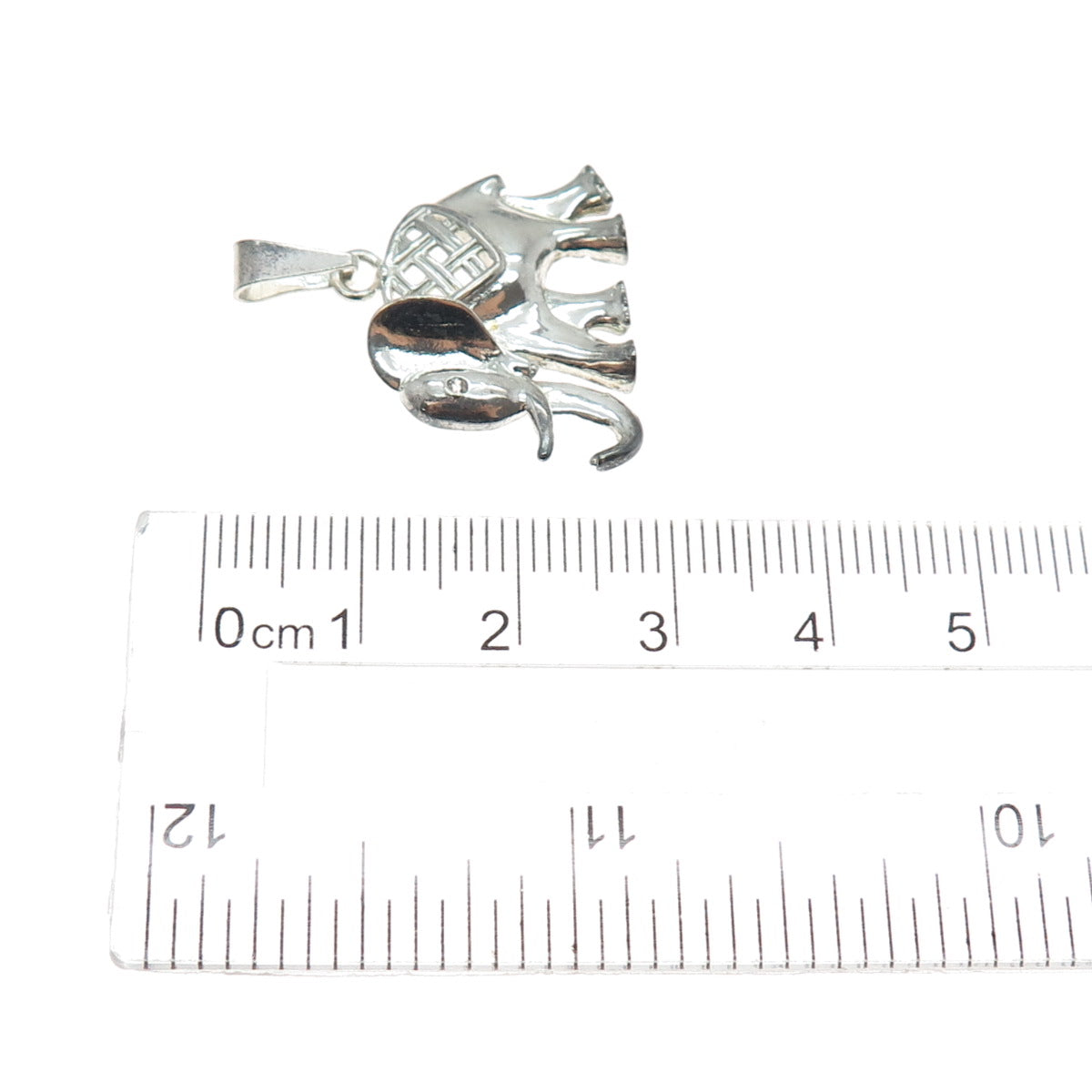 925 Sterling Silver Vintage Mexico Elephant Charm Pendant
