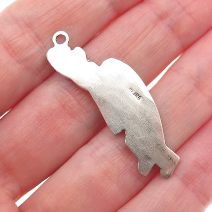 Old Pawn Sterling Silver Vintage Southwestern Kokopelli Oxidized Charm Pendant