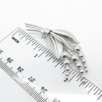 925 Sterling Silver Vintage Carl Art Floral Pin Brooch