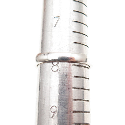 925 Sterling Silver Vintage Champagne & White C Z Oxidized Ring Size 8