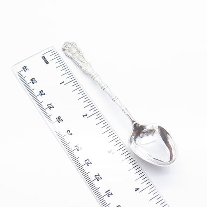 900 Silver Antique Vietnam Man & Bamboo Teaspoon