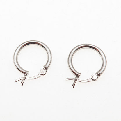 925 Sterling Silver Tube Hoop Earrings