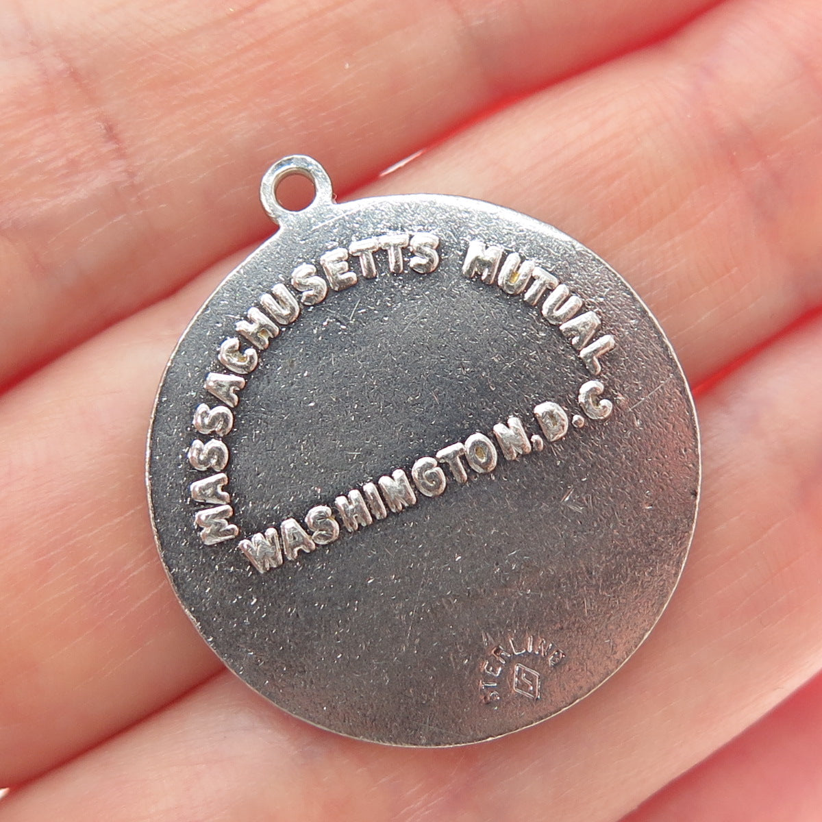 925 Sterling Silver Vintage Enamel Capitol Conference 1970 Leaders Club Pendant