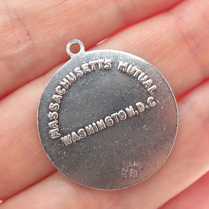 925 Sterling Silver Vintage Enamel Capitol Conference 1970 Leaders Club Pendant