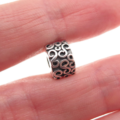 Pandora 925 Sterling Silver Swirl Clip Charm