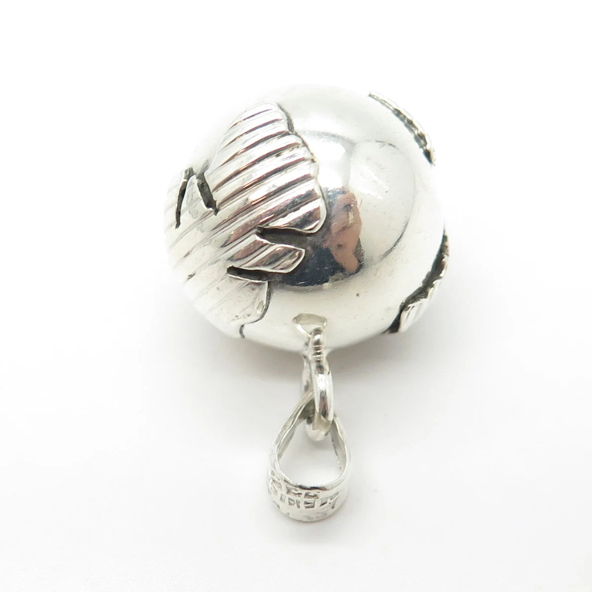 925 Sterling Silver Vintage Mexico Globe Pendant